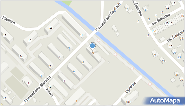 Zawadzkie, Powstańców Śląskich, 10, mapa Zawadzkie