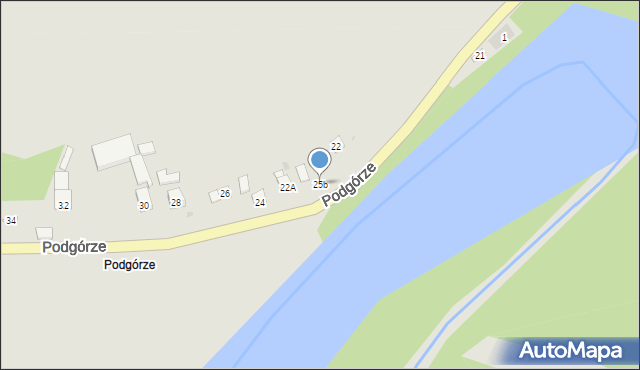 Zawichost, Podgórze, 25b, mapa Zawichost