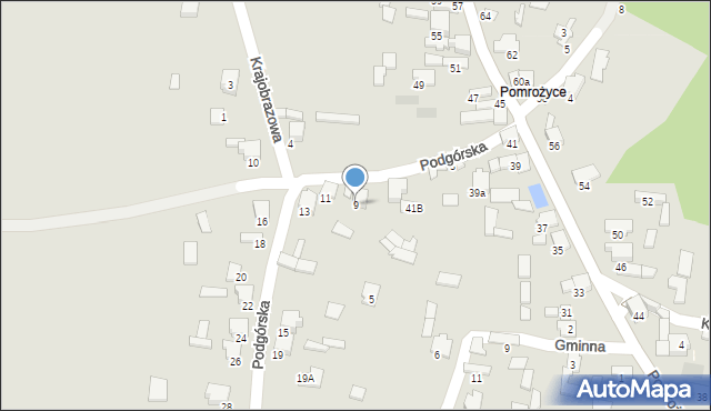 Zawiercie, Podgórska, 9, mapa Zawiercie