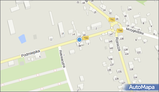 Zawiercie, Podmiejska, 3A, mapa Zawiercie