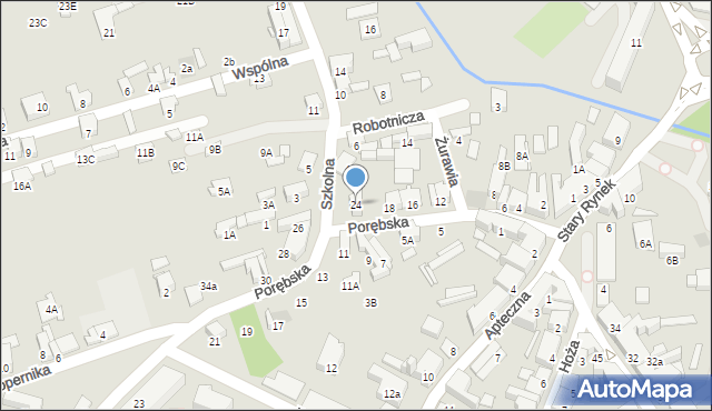 Zawiercie, Porębska, 24, mapa Zawiercie