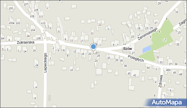 Zawiercie, Poległych, 22, mapa Zawiercie