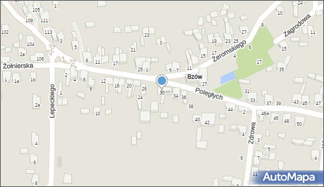 Zawiercie, Poległych, 30, mapa Zawiercie