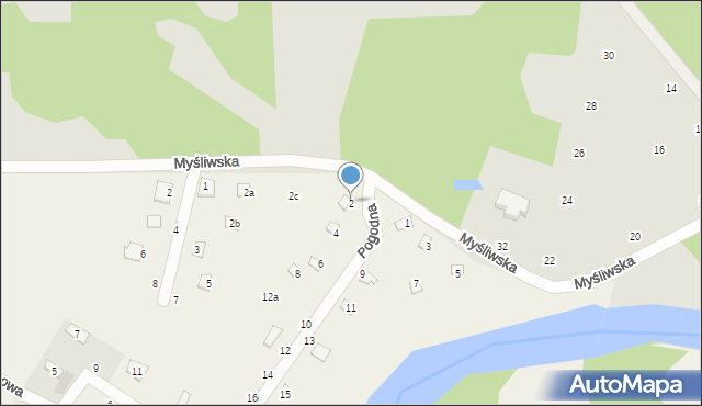 Zawiszyn, Pogodna, 2, mapa Zawiszyn