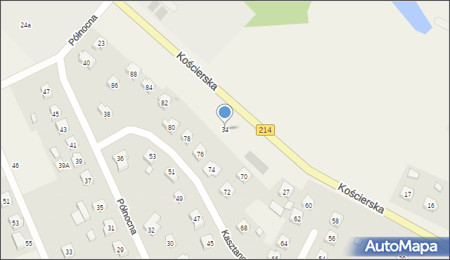 Zblewo, Północna, 34, mapa Zblewo