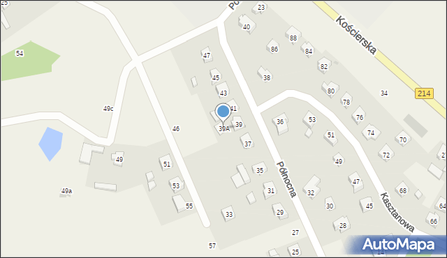 Zblewo, Północna, 39A, mapa Zblewo