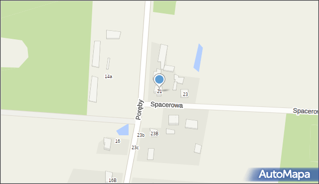 Zbuczyn, Poręby, 21, mapa Zbuczyn