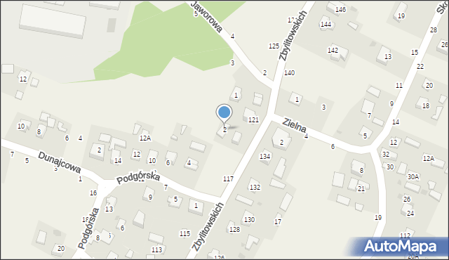 Zbylitowska Góra, Podgórska, 2, mapa Zbylitowska Góra