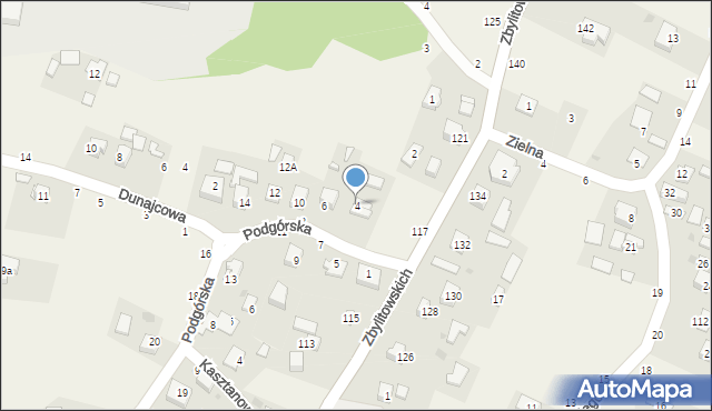 Zbylitowska Góra, Podgórska, 4, mapa Zbylitowska Góra