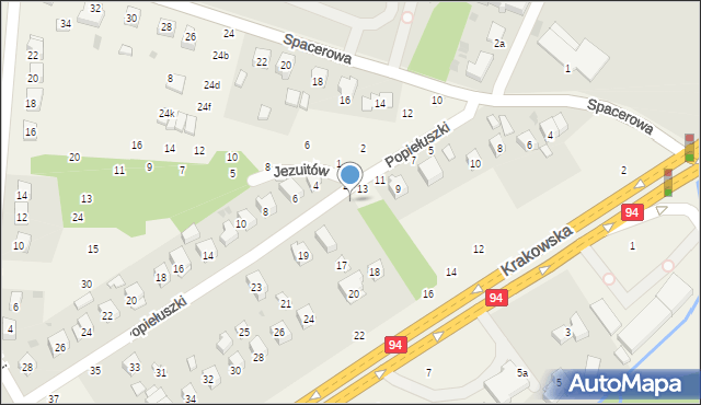 Zbylitowska Góra, Popiełuszki Jerzego, bł. ks., 15, mapa Zbylitowska Góra