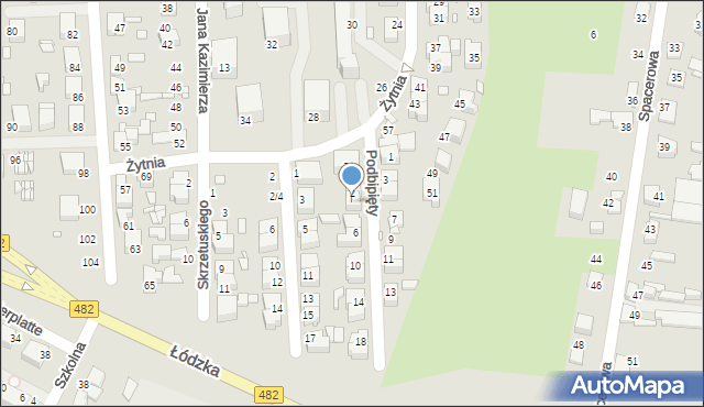 Zduńska Wola, Podbipięty Longinusa, 4, mapa Zduńska Wola