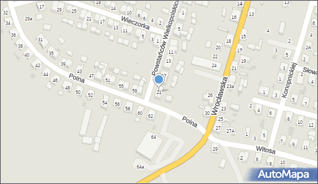 Zduny, Powstańców Wielkopolskich, 21, mapa Zduny