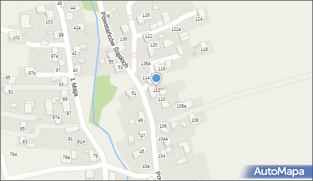 Żernica, Powstańców Śląskich, 112, mapa Żernica