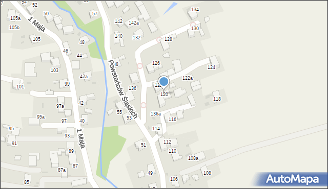 Żernica, Powstańców Śląskich, 120, mapa Żernica