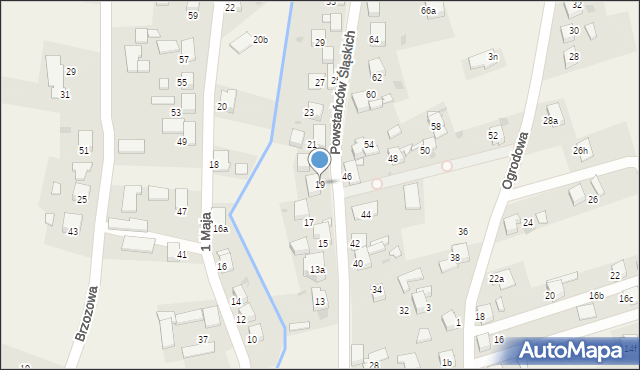 Żernica, Powstańców Śląskich, 19, mapa Żernica