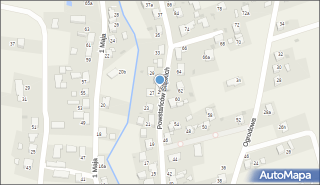 Żernica, Powstańców Śląskich, 25, mapa Żernica