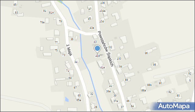 Żernica, Powstańców Śląskich, 41b, mapa Żernica