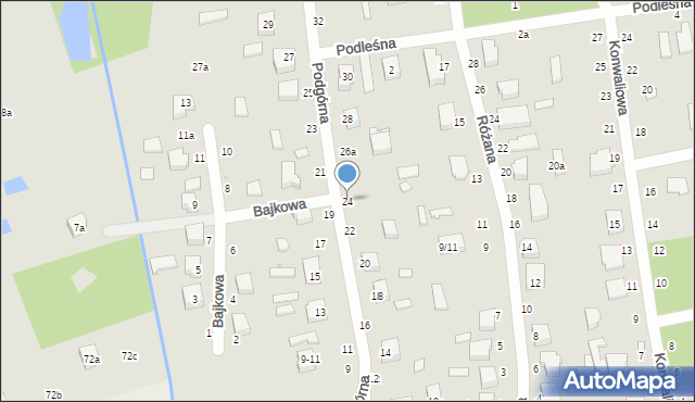 Zgierz, Podgórna, 24, mapa Zgierz