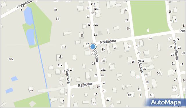 Zgierz, Podgórna, 25, mapa Zgierz