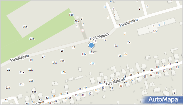 Zgierz, Podmiejska, 11a, mapa Zgierz