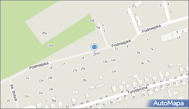 Zgierz, Podmiejska, 13, mapa Zgierz