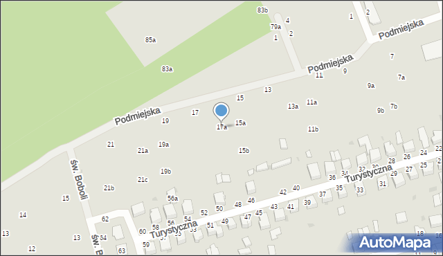 Zgierz, Podmiejska, 17a, mapa Zgierz