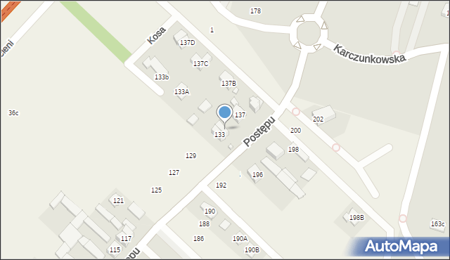 Zgorzała, Postępu, 135, mapa Zgorzała