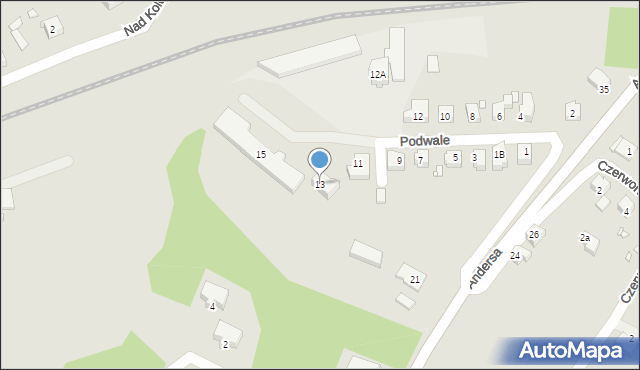 Zgorzelec, Podwale, 13, mapa Zgorzelec