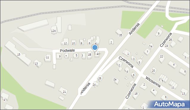 Zgorzelec, Podwale, 1A, mapa Zgorzelec