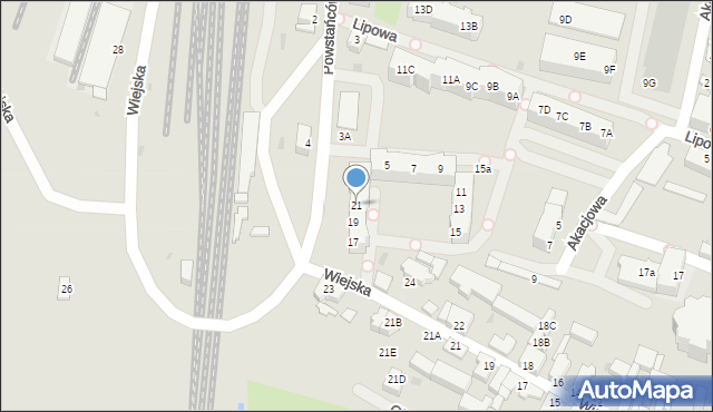 Żmigród, Powstańców Styczniowych, 21, mapa Żmigród