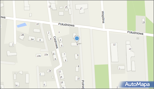 Żółwin, Polnej Róży, 4, mapa Żółwin