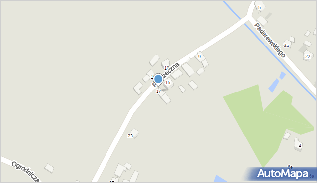 Żory, Poprzeczna, 17, mapa Żor