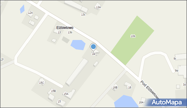 Żukowo, Pod Elżbietowo, 14, mapa Żukowo