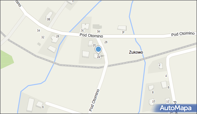 Żukowo, Pod Otomino, 24, mapa Żukowo