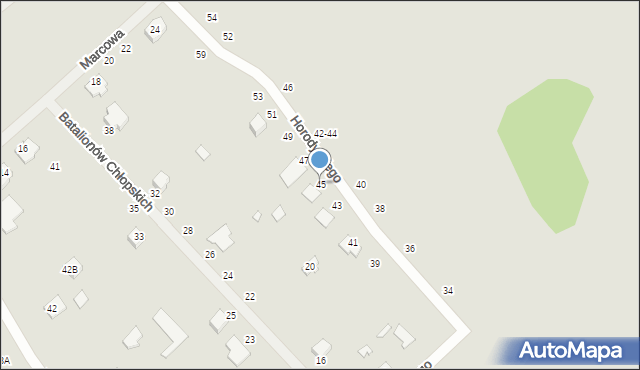 Żyrardów, Podmiejska, 45, mapa Żyrardów