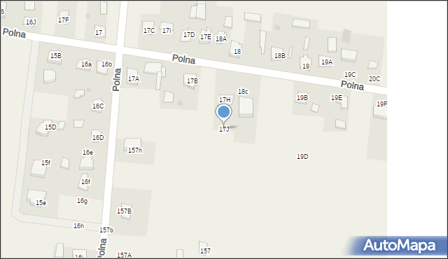 Żyrzyn, Polna, 17J, mapa Żyrzyn