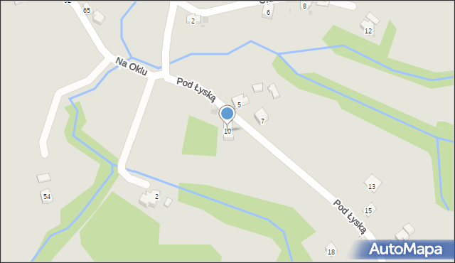 Żywiec, Pod Łyską, 10, mapa Żywiec