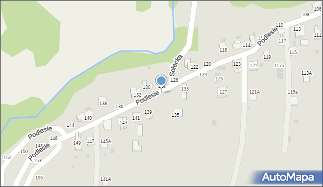 Żywiec, Podlesie, 137, mapa Żywiec