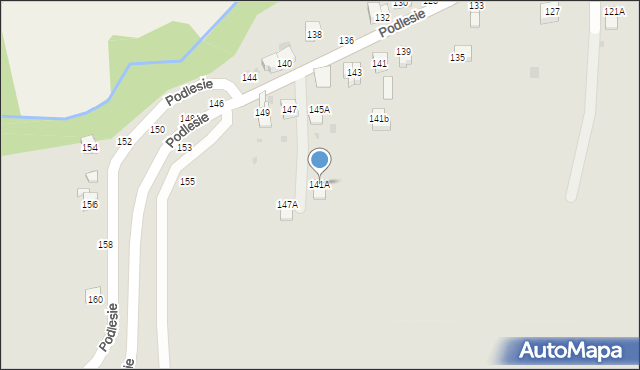 Żywiec, Podlesie, 141A, mapa Żywiec