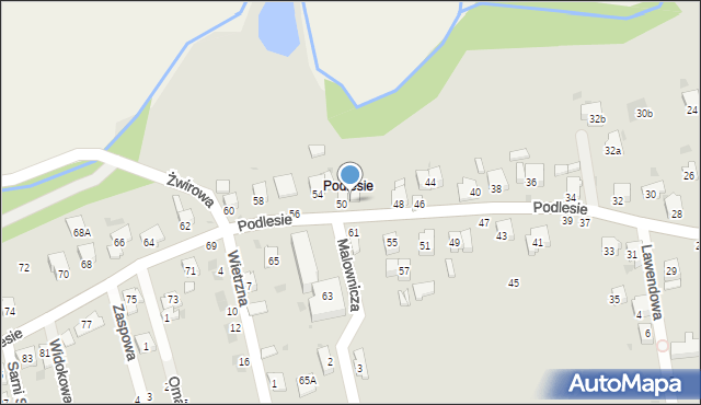 Żywiec, Podlesie, 52, mapa Żywiec