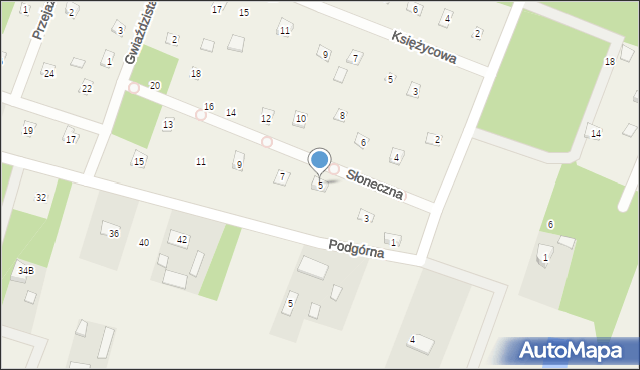 Adamów-Parcel, Prosta, 5, mapa Adamów-Parcel