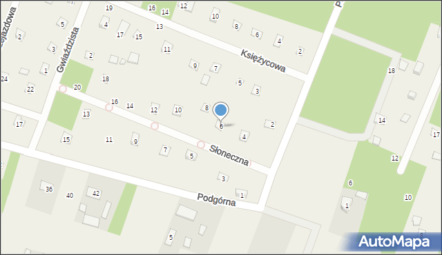 Adamów-Parcel, Prosta, 6, mapa Adamów-Parcel