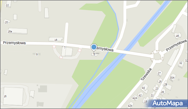 Andrychów, Przemysłowa, 5, mapa Andrychów