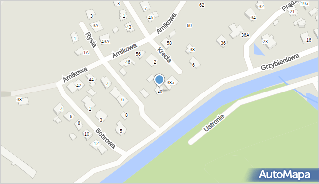 Augustów, Prądzyńskiego Ignacego, gen., 40, mapa Augustów