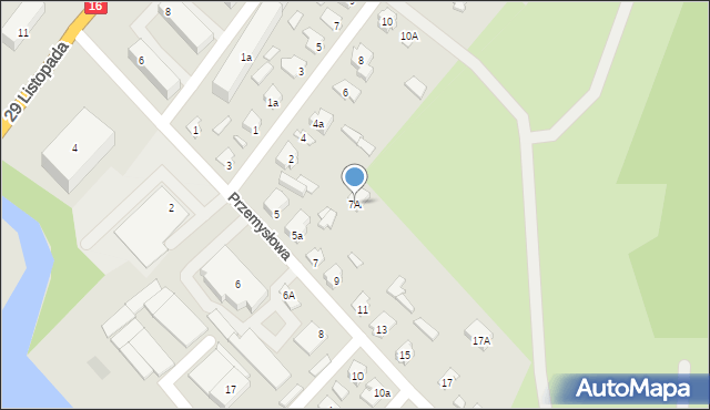 Augustów, Przemysłowa, 7A, mapa Augustów