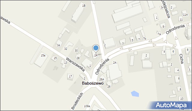 Baboszewo, Przemysłowa, 1A, mapa Baboszewo