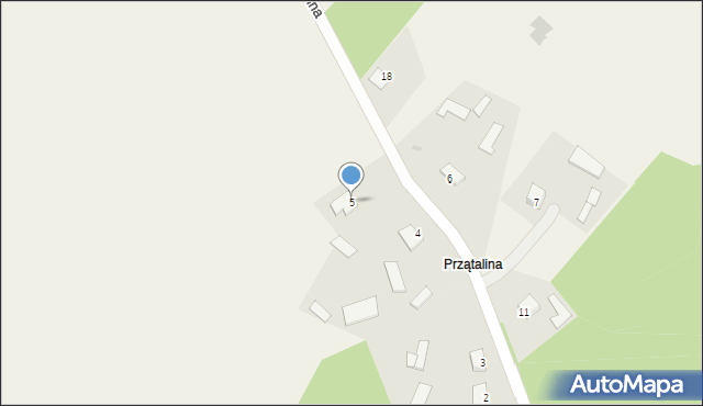 Bagienice, Przątalina, 5, mapa Bagienice