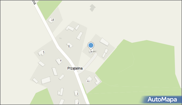 Bagienice, Przątalina, 7, mapa Bagienice