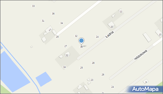Bąkówka, Przy Grobli, 30, mapa Bąkówka