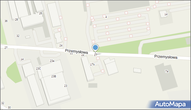 Balice, Przemysłowa, 17, mapa Balice